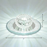 Contemporary Crystal Led Flush Mount Ceiling Light - Bud Fixture In Clear / White