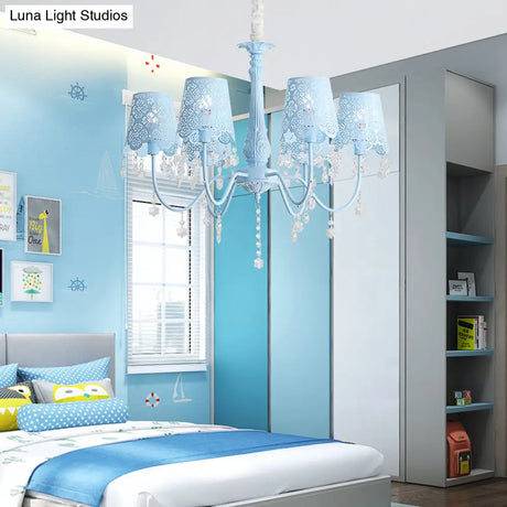 Contemporary Crystal Metal Pendant Chandelier For Living Room