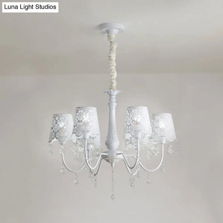 Contemporary Crystal Metal Pendant Chandelier For Living Room