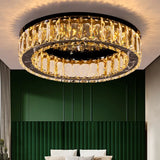 Contemporary Crystal Round Flush Mount Ceiling Light
