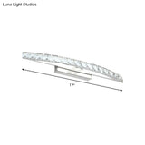 Contemporary Crystal Silver Wall Sconce Light - Bow Shaped Vanity Lighting For Bathroom Warm/White