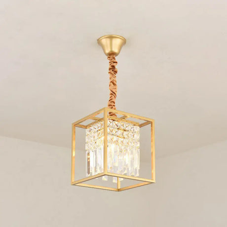 Contemporary Crystal Strands Ceiling Light Fixture - Terrace Semi Flush Mount Chandelier Gold / E