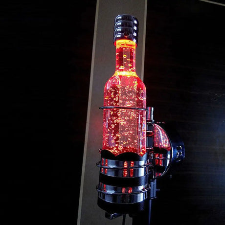 Contemporary Crystal Wall Lamp With Bottle Shape In Multi Color Light Ideal For Bars And Cafes Clear
