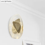 Contemporary Crystal Wall Light With Led Geometric Design Multiple Colors Warm/White For Dining Room