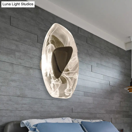 Contemporary Crystal Wall Light With Led Geometric Design Multiple Colors Warm/White For Dining Room