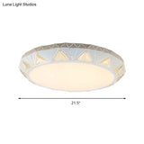 Contemporary Crystal White Led Ceiling Light - Modern Tapered Shape Remote Control & Stepless