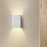 Contemporary Cuboid Metal Led Wall Sconce - Bronze/Gold/White Light For Living Room White