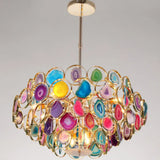 Contemporary Firefly Metal Pendant Light With Round Canopy For Living Room - Island Lighting
