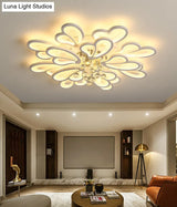 Contemporary Floral Flushmount Ceiling Light For Living Room Décor