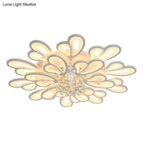 Contemporary Floral Flushmount Ceiling Light For Living Room Décor