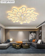 Contemporary Floral Flushmount Ceiling Light For Living Room Décor