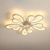 Contemporary Floral Flushmount Ceiling Light For Living Room Décor White / 27.5