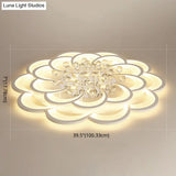 Contemporary Flower Flush Mount Ceiling Light - Acrylic Fixture For Living Room