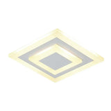 Contemporary Flush Ceiling Light: Geometric Acrylic Led Fixture