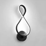 Contemporary Flush Mount Led Ceiling Light For Dining Room With Acrylic Number Shape Black