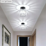 Contemporary Geometric Crystal Prism Flush Mount Led Ceiling Light Fixture