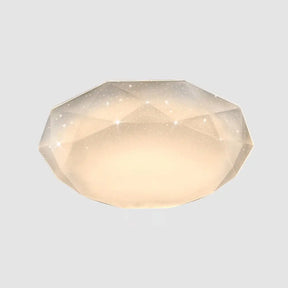 Contemporary Geometric Flush Mount Acrylic Ceiling Light For Bedroom White / 10.5 Warm