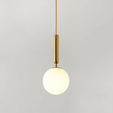 Contemporary Glass Pendant Light For Lounge Gold / Milk White