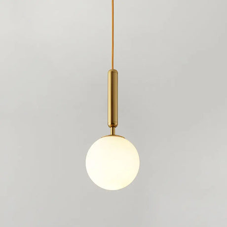 Contemporary Glass Pendant Light For Lounge Gold / Milk White