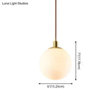 Contemporary Glass Pendant Light – Gold Spherical Design For Bedroom