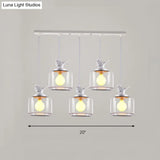 Contemporary Glass Pendant Light With Bird Design - Perfect For Restaurants Clear Drum Shade Hanging