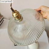 Contemporary Glass Pendant Lighting Fixture - Gold Hanging Lamp For Bedroom