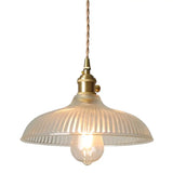 Contemporary Glass Pendant Lighting Fixture - Gold Hanging Lamp For Bedroom