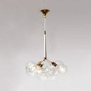 Contemporary Globe Glass Chandelier Lighting - 3/4/6 Lights Black/White Led Ceiling Lamp 3 / White