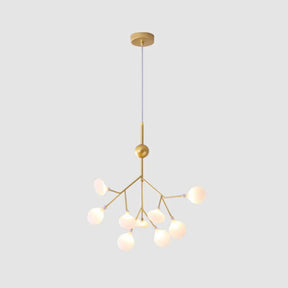 Contemporary Gold Acrylic Leaf Chandelier: Led Ceiling Lamp For Living Room 9 /