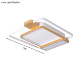 Contemporary Gold/Black Acrylic Ceiling Light With Led Flush Mount For Bedroom 16-19.5’ Width -