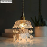 Contemporary Gold Glass Flower Pendant Ceiling Light - Elegant Suspended Lighting Fixture