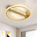 Contemporary Gold Led Flush Mount Lamp - 16.5’/20.5’ Wide Warm/White Light / 16.5’ White