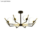 Contemporary Iron Claw Chandelier With White Glass Shade - 6/8/10 Lights Pendant