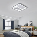 Contemporary Led Acrylic Flush Mount Light In White/Warm - Square/Rectangle 19.5’/23.5’/35.5’
