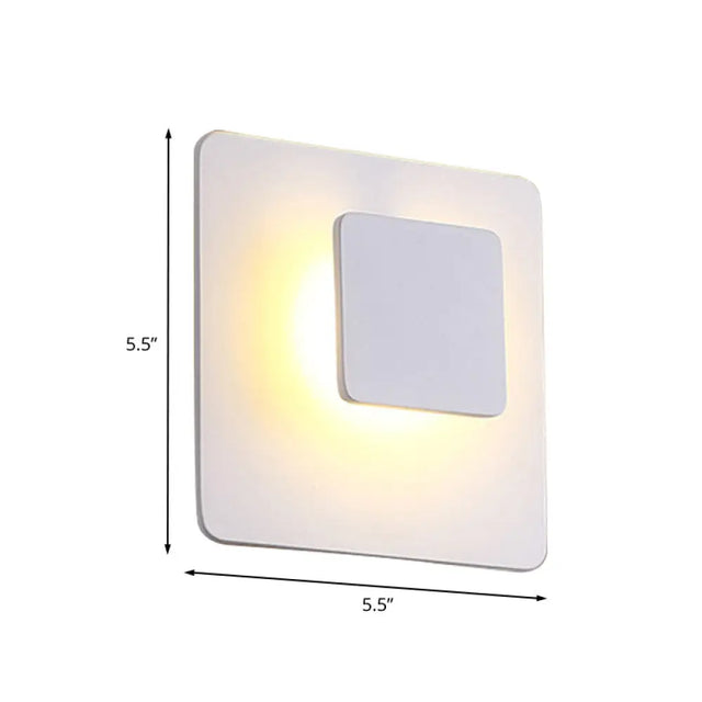 Contemporary Led Acrylic Wall Sconce Lighting For Living Room - White/Warm Light