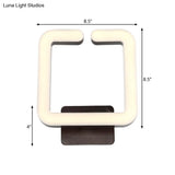 Contemporary Led Acrylic Wall Sconce - Square Frame Design 1 Light Warm/White/Natural