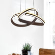 Contemporary Led Brown Acrylic Chandelier Light - Winding Ceiling Pendant In Warm/White/Natural /