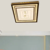 Contemporary Led Ceiling Light - Acrylic White Flush Mount Remote Control Stepless Dimming 3 Color