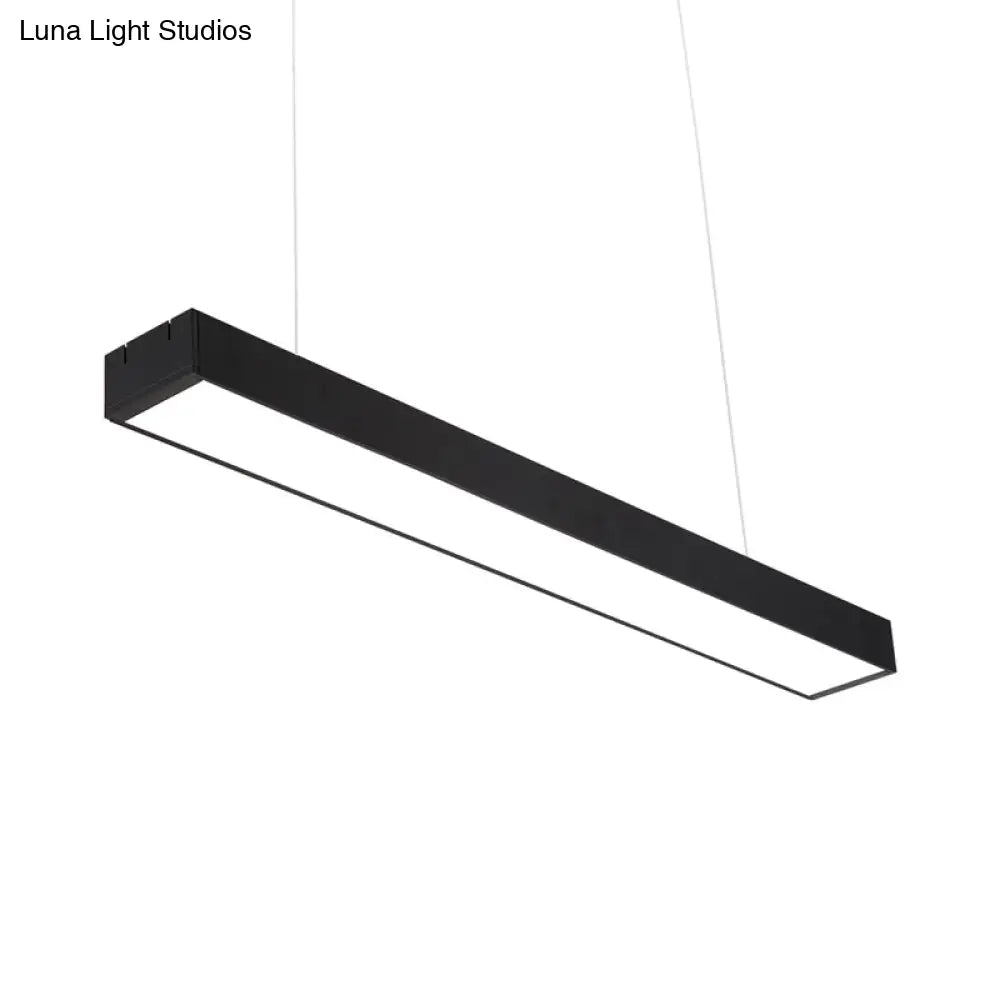 Contemporary Led Ceiling Light Fixture In Sleek Black - Available 3 Widths