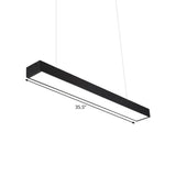 Contemporary Rectangular Acrylic Office Ceiling Light - Led Flush Mount Black Finish Wider Options