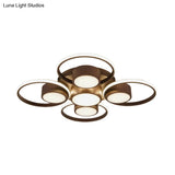 Contemporary Led Ceiling Light With Acrylic Shade Available In Warm/White - 2/4/6 Lights Flush