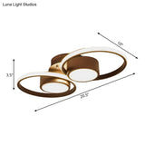 Contemporary Led Ceiling Light With Acrylic Shade Available In Warm/White - 2/4/6 Lights Flush