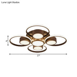 Contemporary Led Ceiling Light With Acrylic Shade Available In Warm/White - 2/4/6 Lights Flush