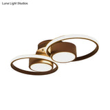 Contemporary Led Ceiling Light With Acrylic Shade Available In Warm/White - 2/4/6 Lights Flush