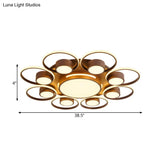 Contemporary Led Ceiling Light With Acrylic Shade Available In Warm/White - 2/4/6 Lights Flush