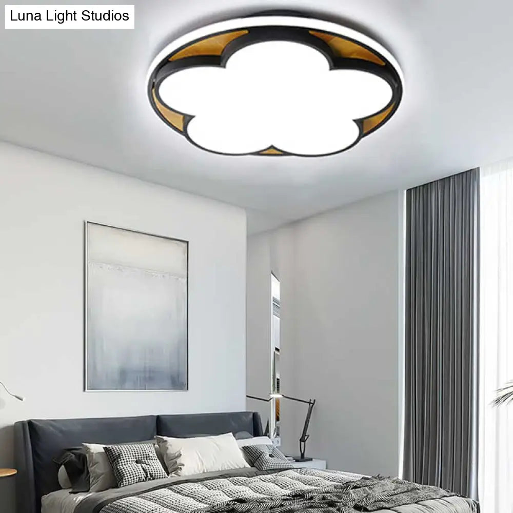 Contemporary Led Ceiling Mount Light For Kid’s Bedroom – Flat Blossom Design