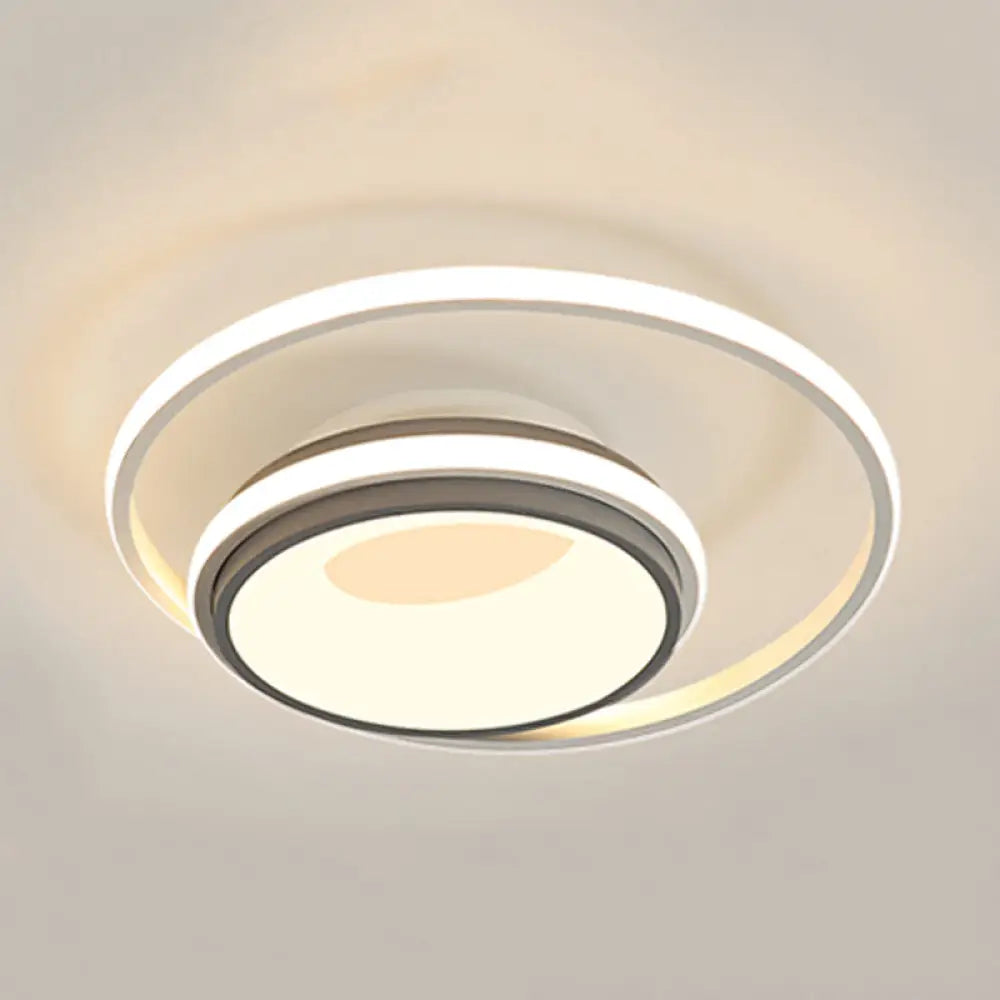 Contemporary Led Ceiling Mount Light For Nursing Rooms Grey / Warm