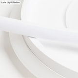 Contemporary Led Ceiling Mount Light With Acrylic Panel - Planet Slim Design White Ideal For Girls