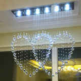 Contemporary Led Chrome Love Heart Flush Mount Light For Dining Room - Crystal Orb