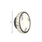 Contemporary Led Circular Wall Light - Clear Crystal Design Warm Or White Option Mounted Lighting